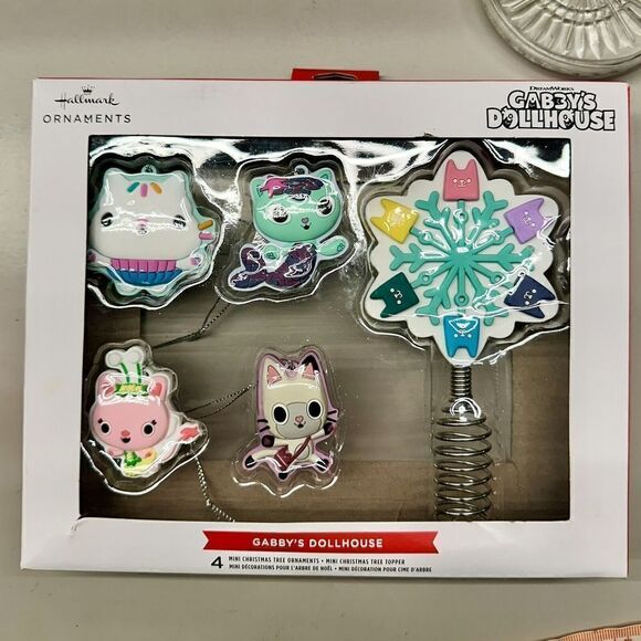 Hallmark Other - 2023 Hallmark Dreamworks Gabby's Dollhouse Mini Christmas Tree Topper Ornaments